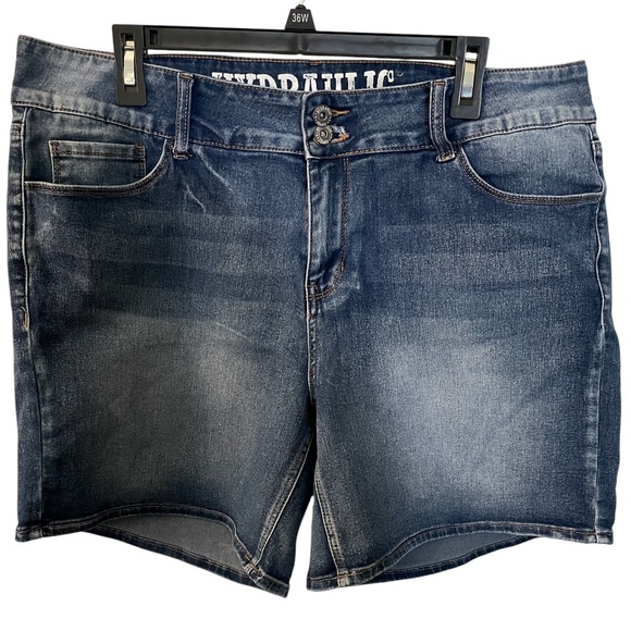Hydraulic Pants - Women’s Hydraulic Soft Stretch Denim Shorts Plus Size 18W 5 Pockets